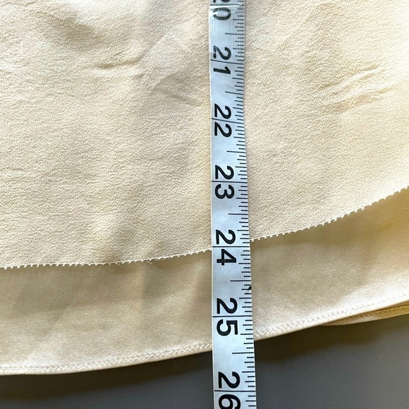 Diane von Furstenberg Silk Blouse | Fabric Flower Neckline | Rounded Neck - Picture 12 of 13